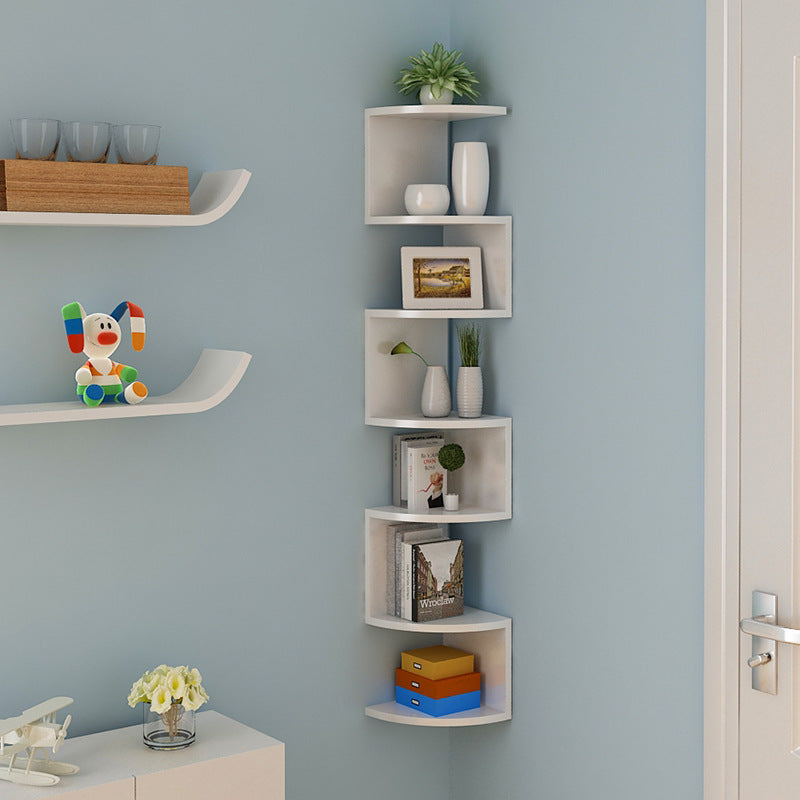 Corner Wall Lattice Shelf for Bedroom and Living Room