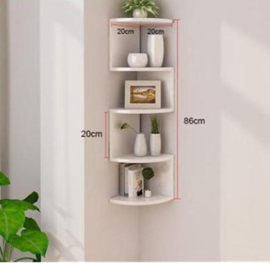 Corner Wall Lattice Shelf for Bedroom and Living Room