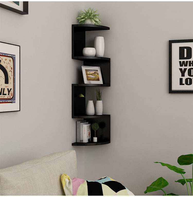 Corner Wall Lattice Shelf for Bedroom and Living Room