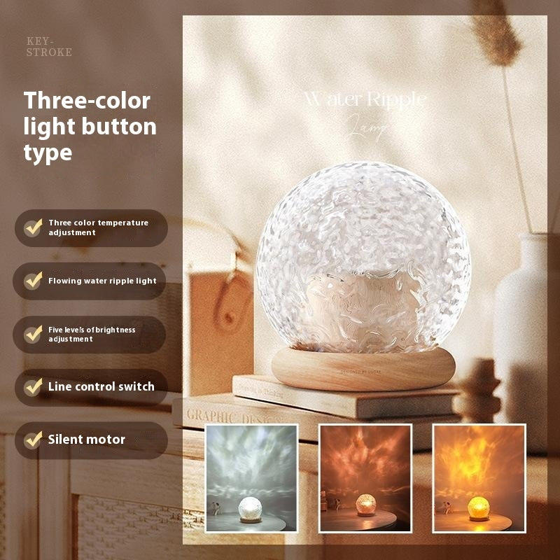 Corrugated Bedside Night Lamp 16 Color Remote Control Bedroom Ambience
