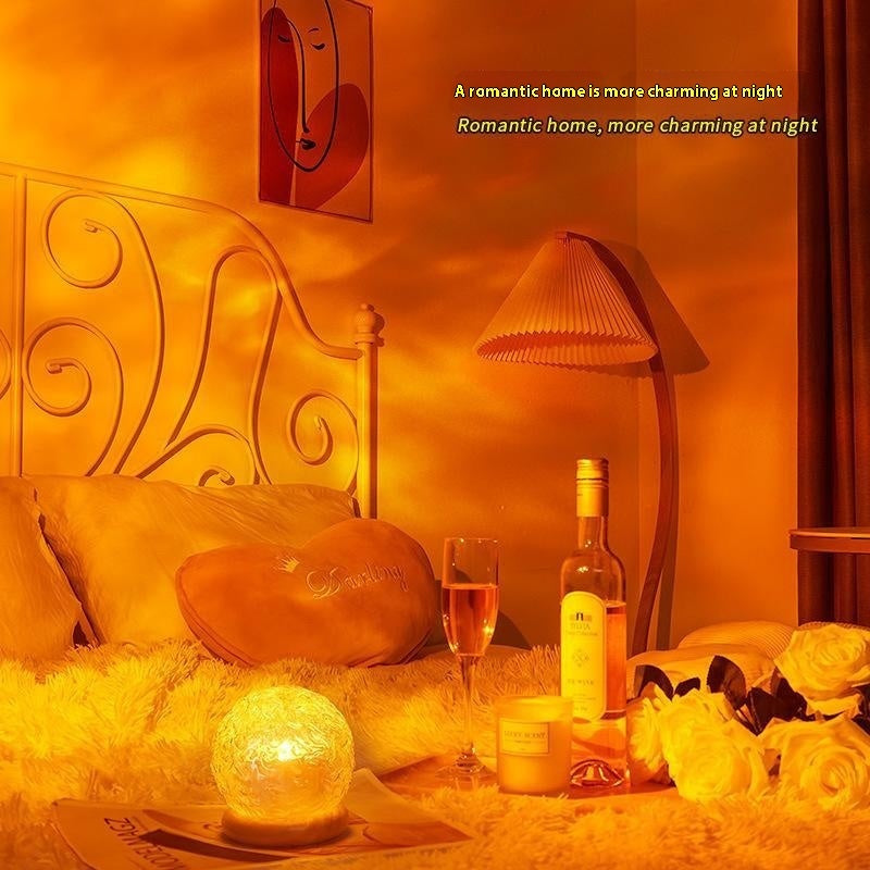 Corrugated Bedside Night Lamp 16 Color Remote Control Bedroom Ambience