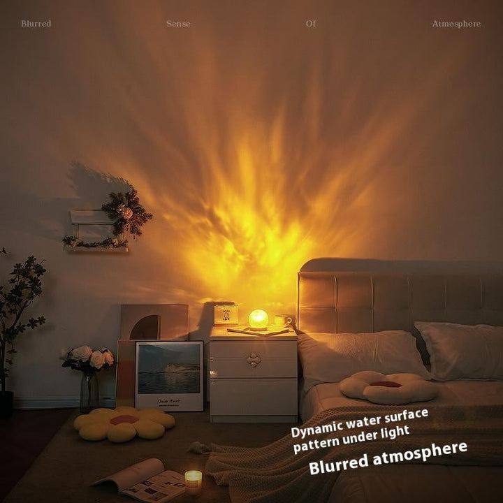 Corrugated Bedside Night Lamp 16 Color Remote Control Bedroom Ambience
