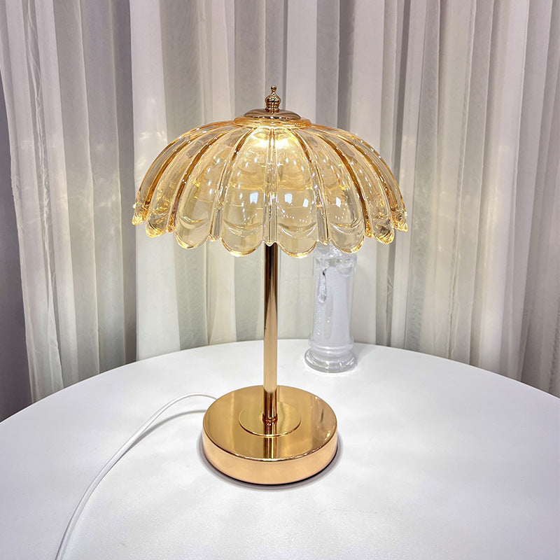 Crystal Table Lamp for Bedroom - Decorative Night Light with 3 Color Modes