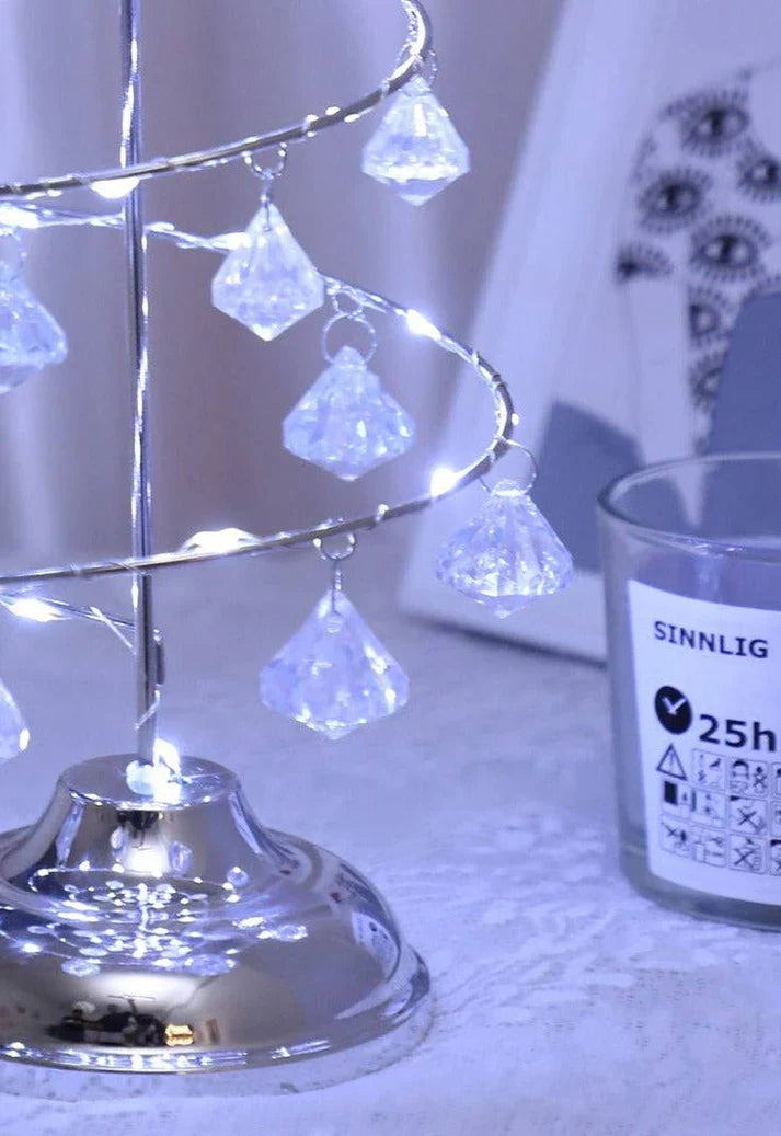 Acrylic Table Lamp Rechargeable Diamond Crystal