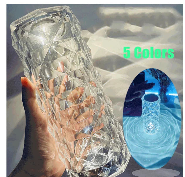 Nordic USB Crystal Table Lamps - Diamond Multicolor Night Light
