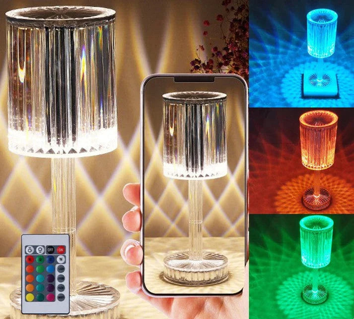 Crystal Lamps Hotel Decoration Diamond Romantic Warm Led For Romantic Gift Night Table Light
