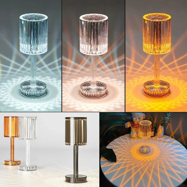 Crystal Lamps Hotel Decoration Diamond Romantic Warm Led For Romantic Gift Night Table Light