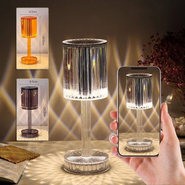 Crystal Lamps Hotel Decoration Diamond Romantic Warm Led For Romantic Gift Night Table Light