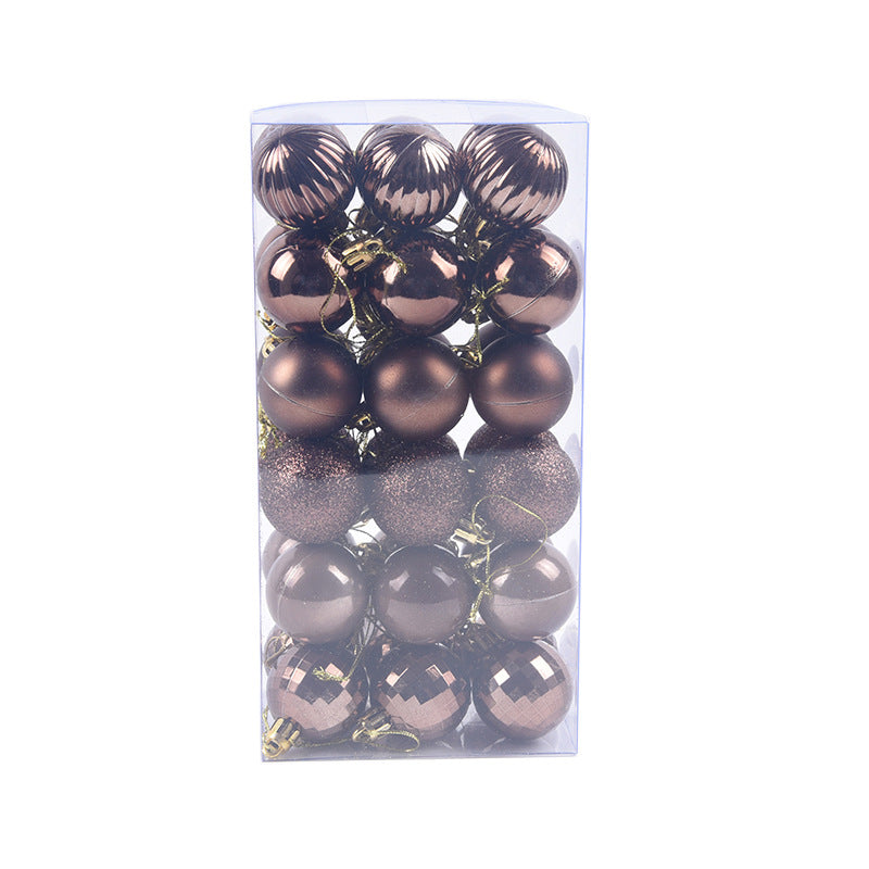 36 PCs Colored Christmas Balls Set Whole Box Shatterproof Xmas Tree Ornaments