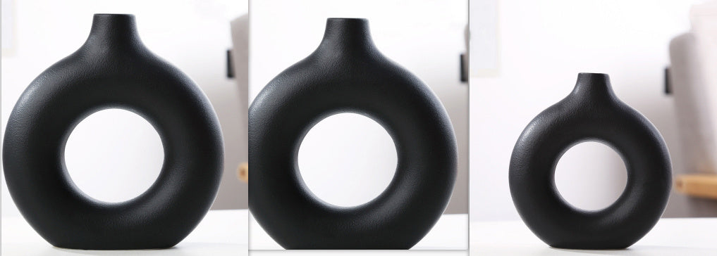 Frosted Ceramic Vase – Modern Minimalist Porcelain Flower Vase | Home Decor