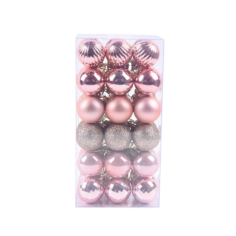 36 PCs Colored Christmas Balls Set Whole Box Shatterproof Xmas Tree Ornaments