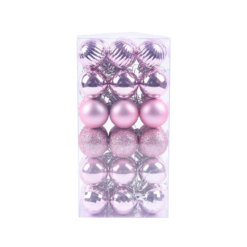 36 PCs Colored Christmas Balls Set Whole Box Shatterproof Xmas Tree Ornaments