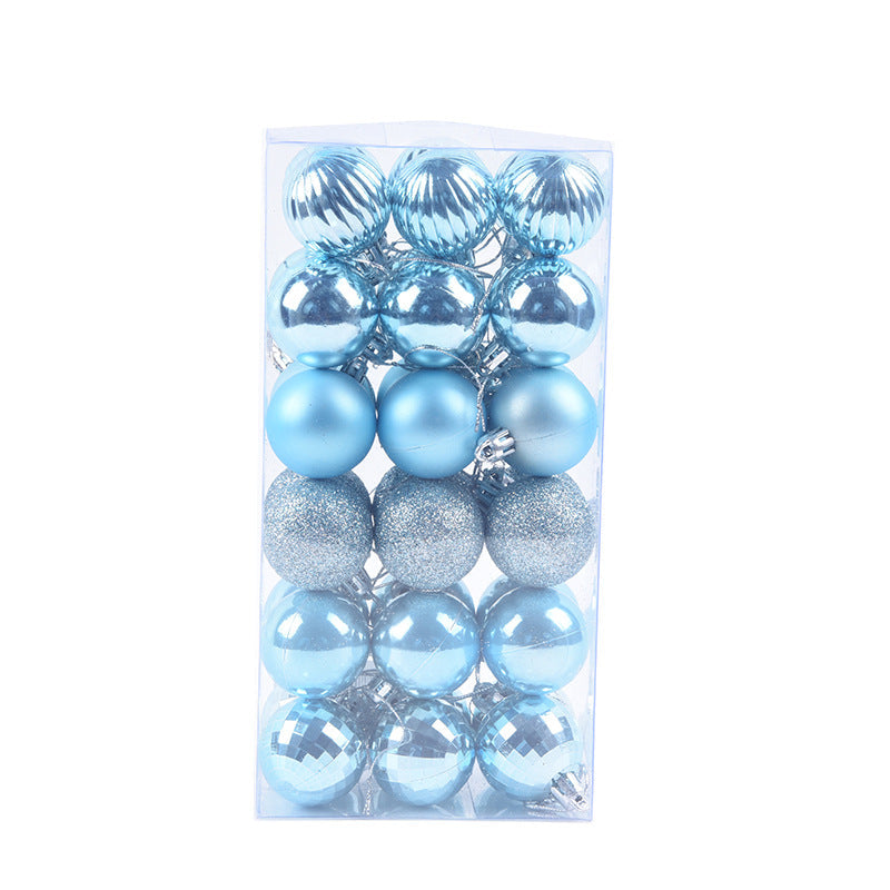 36 PCs Colored Christmas Balls Set Whole Box Shatterproof Xmas Tree Ornaments