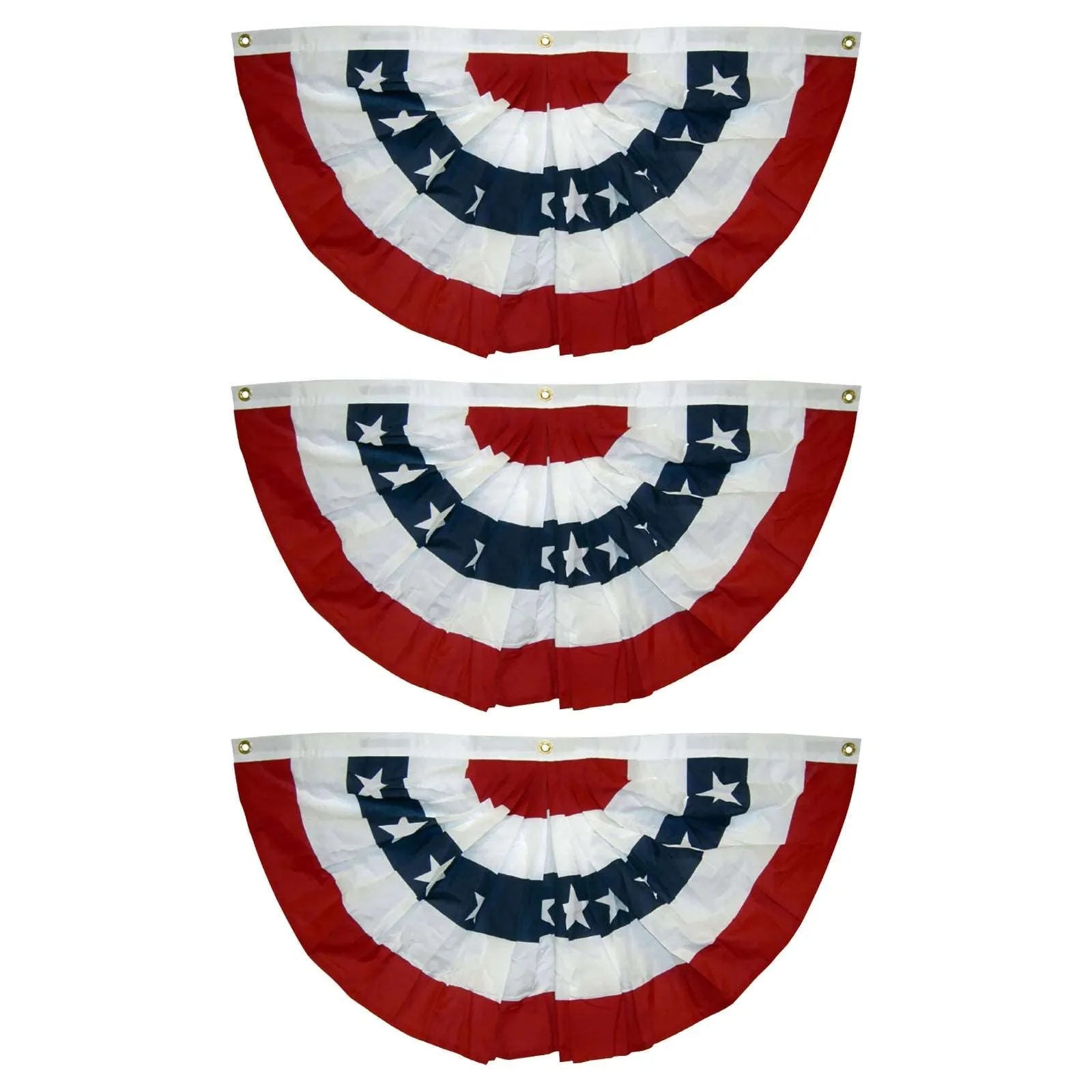 Decoration Bunting Patriotic Flag Fan Stripes American Canvas Seasonal Set