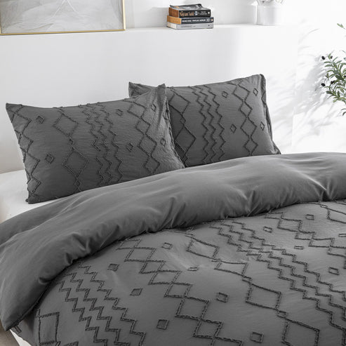 Splendas Floral Duvet Cover Set Diamond Wave Luxury Bedding | Brushed Soft Fabric