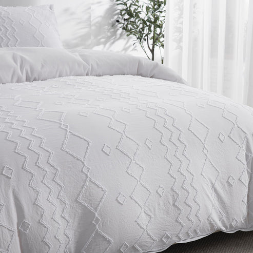 Splendas Floral Duvet Cover Set Diamond Wave Luxury Bedding | Brushed Soft Fabric