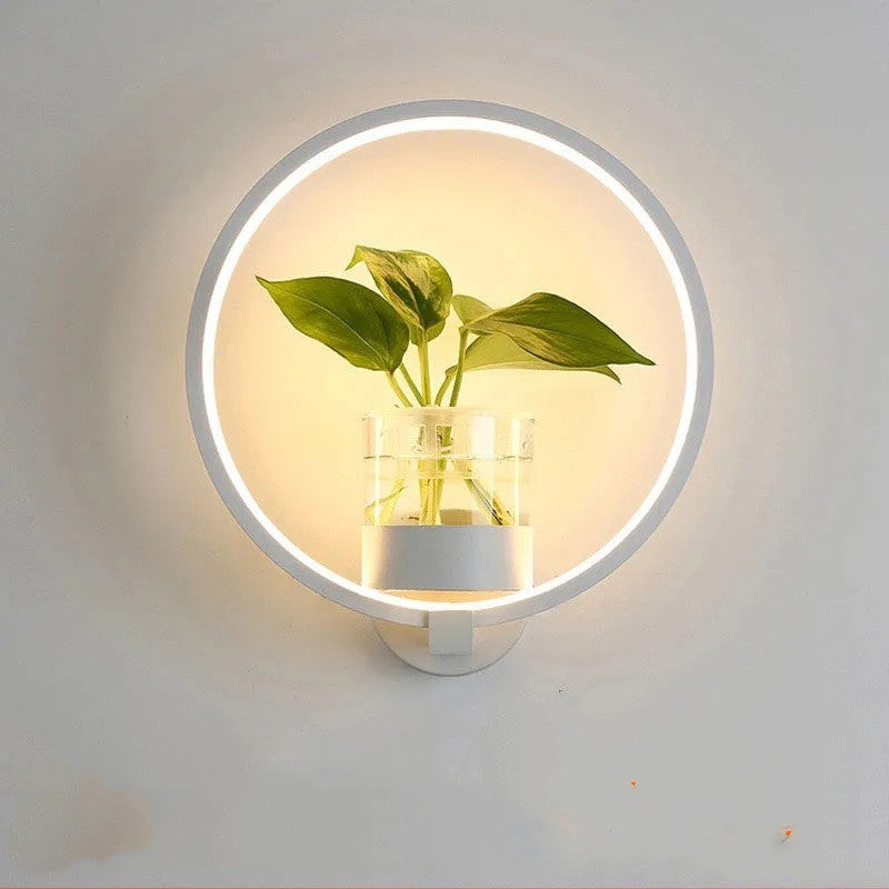 Modern LED Wall Lights with Potted Plant Design