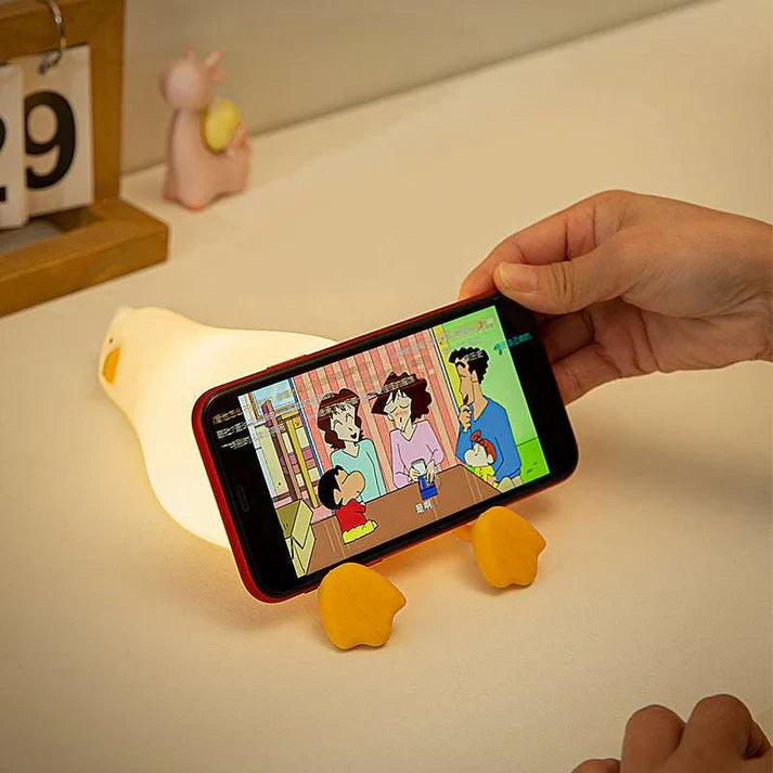 Flat Duck Night Lamp Children's Bedside Table Silicone Light Bulbs Dimming Atmosphere Gift