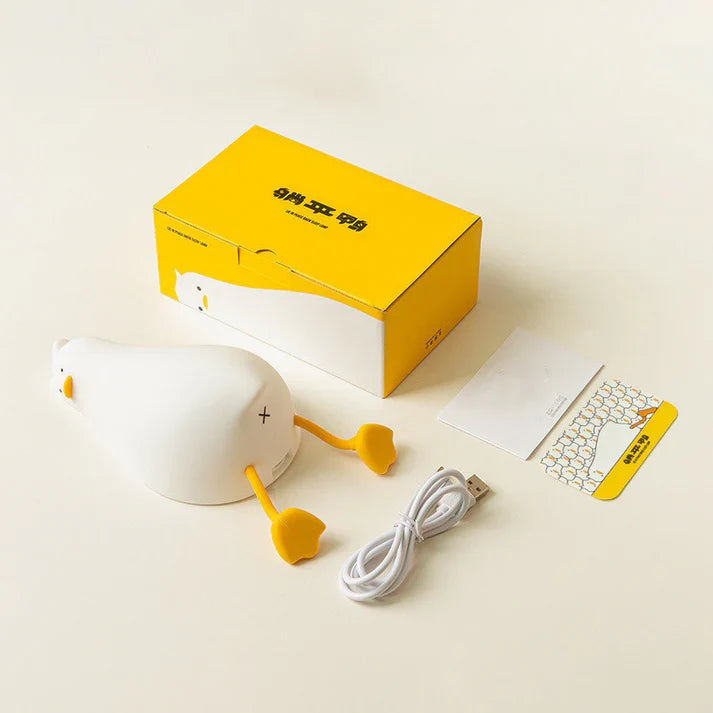 Flat Duck Night Lamp Children's Bedside Table Silicone Light Bulbs Dimming Atmosphere Gift