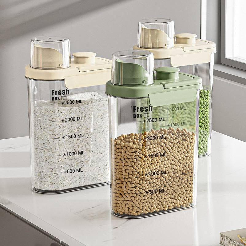 Airtight Food Storage Containers - Clear Pantry Canisters with Lid, BPA Free