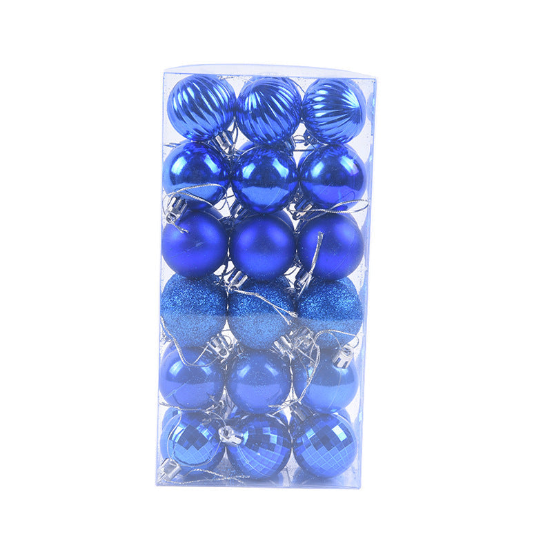 36 PCs Colored Christmas Balls Set Whole Box Shatterproof Xmas Tree Ornaments