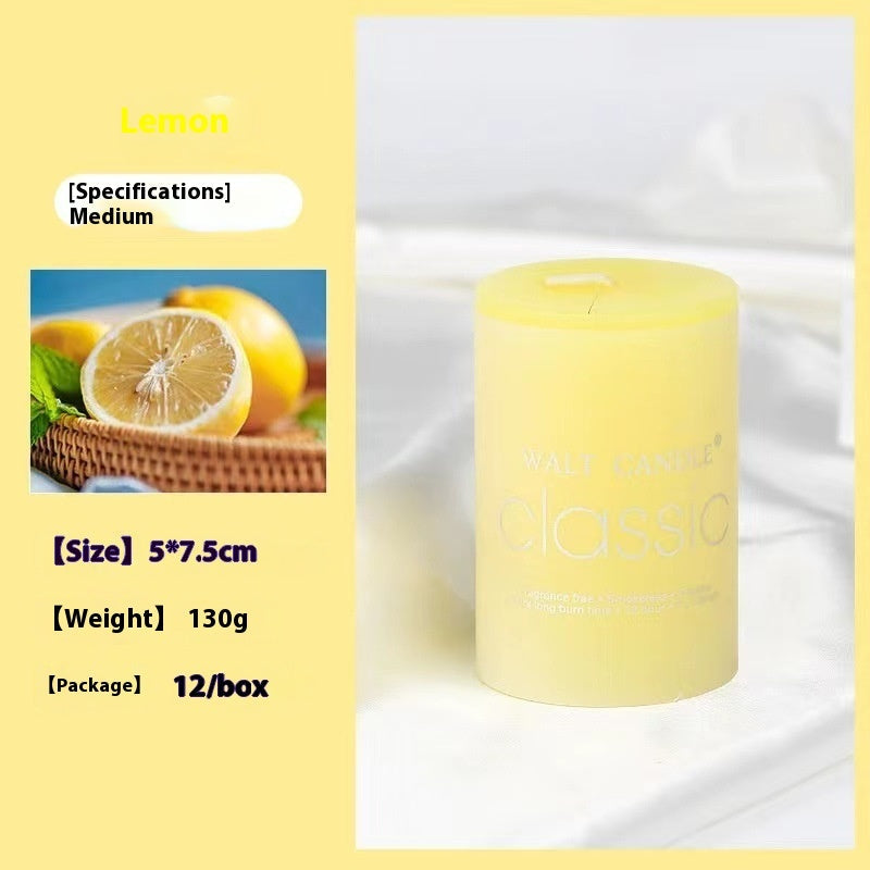 Cylindrical Aromatherapy Scented Candle Smokeless Colorful Pillar Candle for Home Decor