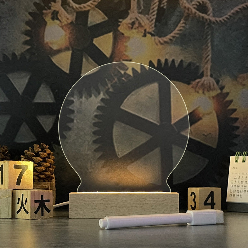 Note Board USB Led Night Light | Lamp With Pen