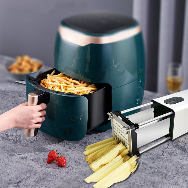 Electric French Fry Cutter Stainless Steel Vegetable Potato Slicer Kitchen Tool