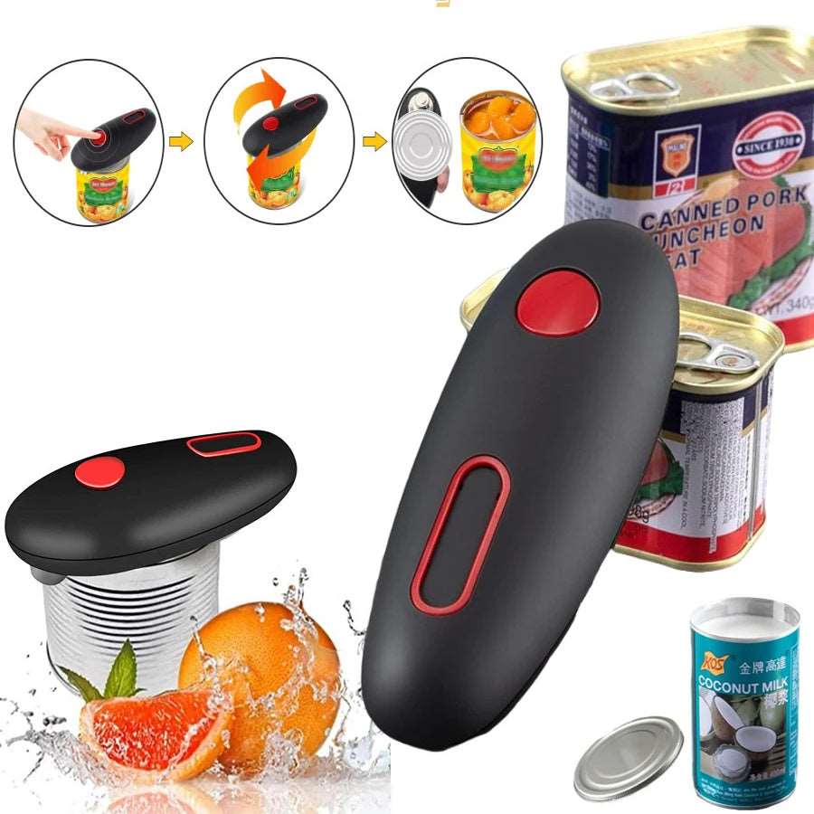 Electric Can Opener Automatic One Touch Portable Kitchen Opener Tool