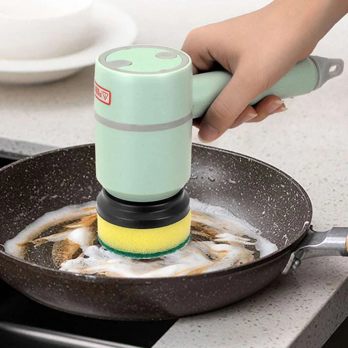 Automatic Cleaning Brush USB Rechargeable Electric Scrubber for Kitchen & Bathroom