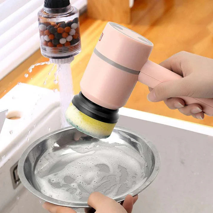 Automatic Cleaning Brush USB Rechargeable Electric Scrubber for Kitchen & Bathroom