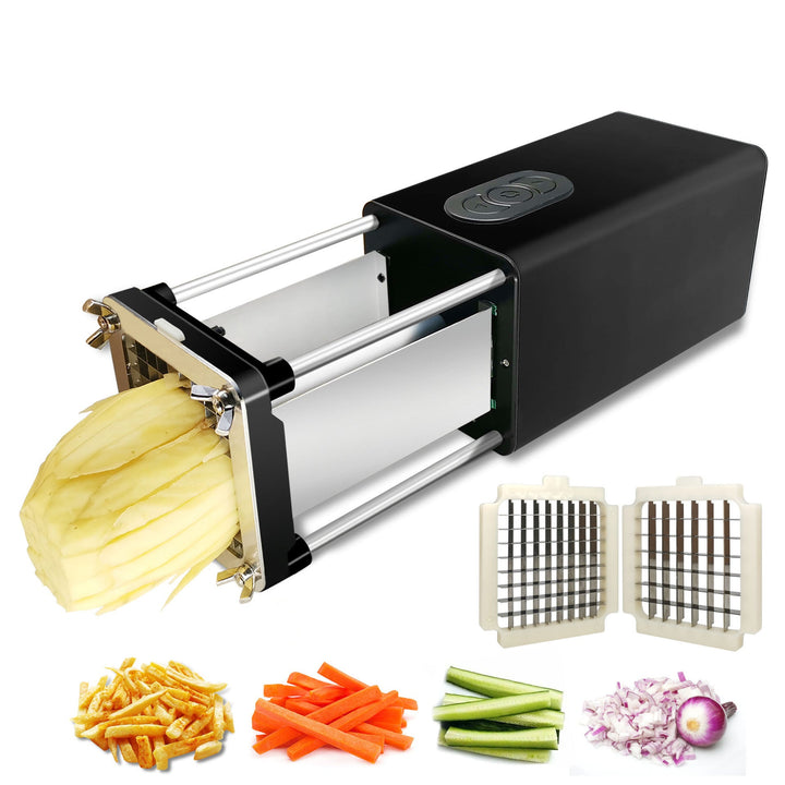 Electric French Fry Cutter Stainless Steel Vegetable Potato Slicer Kitchen Tool