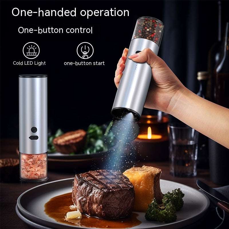 Electric Salt And Pepper Grinder Set Rechargeable LED Mill Kitchen Tool