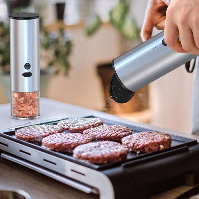 Electric Salt And Pepper Grinder Set Rechargeable LED Mill Kitchen Tool