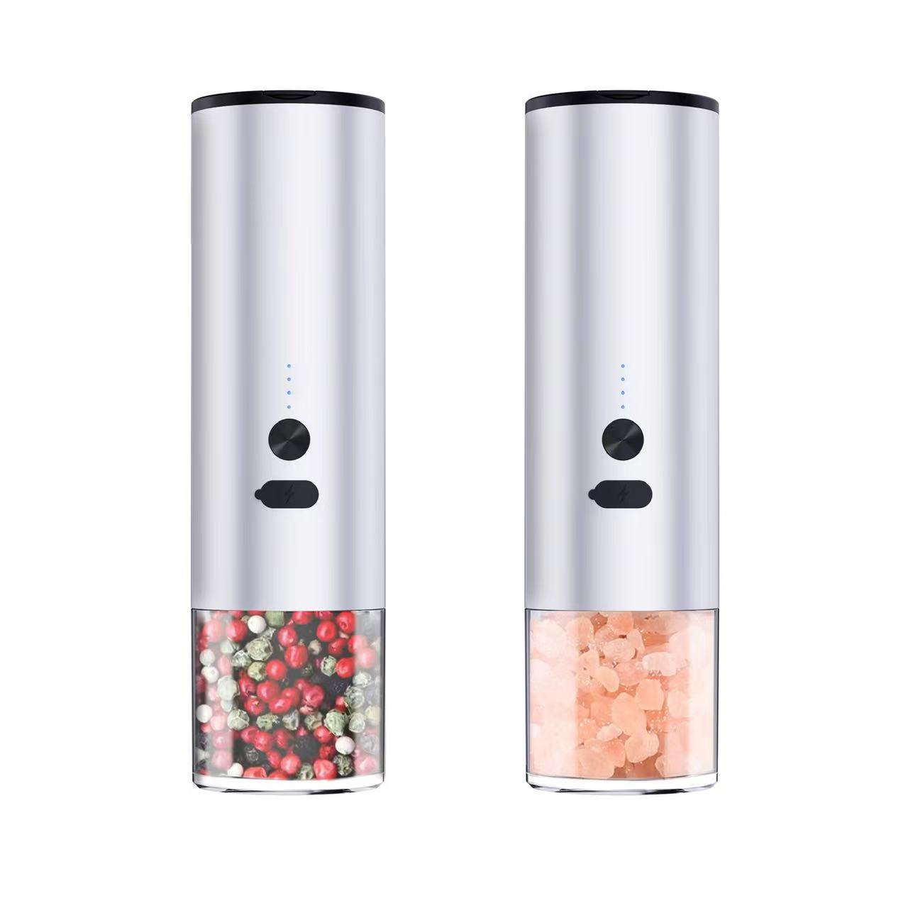 Electric Salt And Pepper Grinder Set Rechargeable LED Mill Kitchen Tool