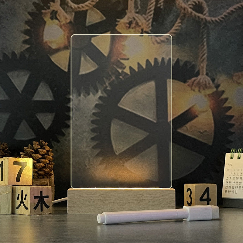 Note Board USB Led Night Light | Lamp With Pen