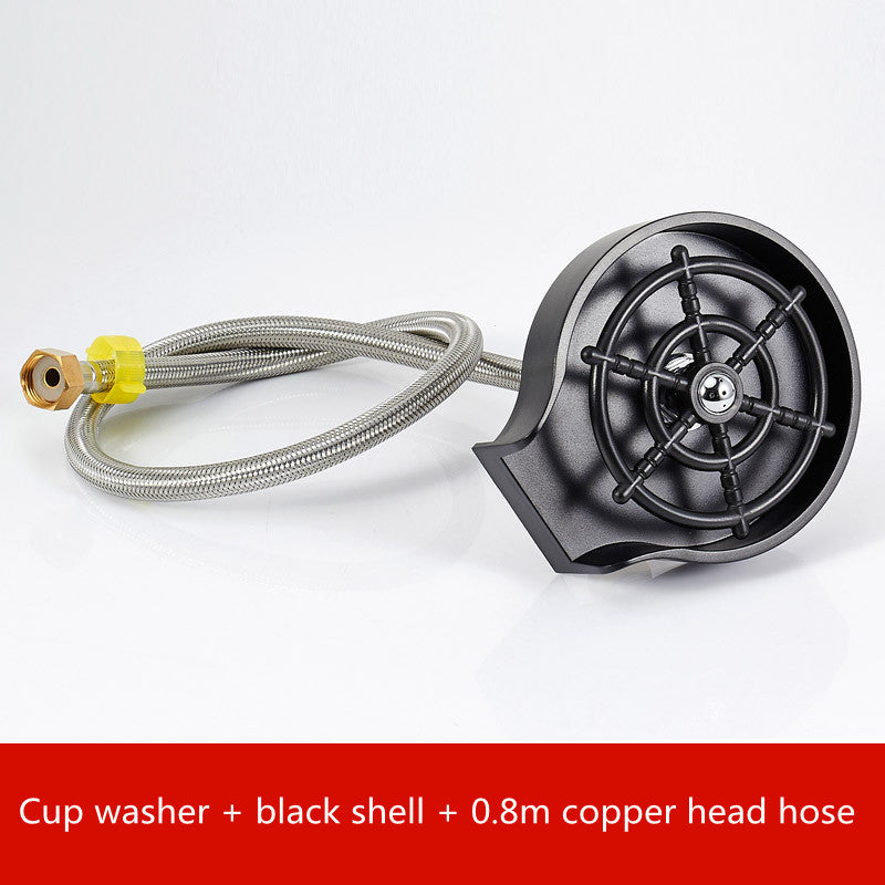 Bar Counter Cup Washer Sink High-Pressure Spray Automatic Faucet Coffee Pitcher