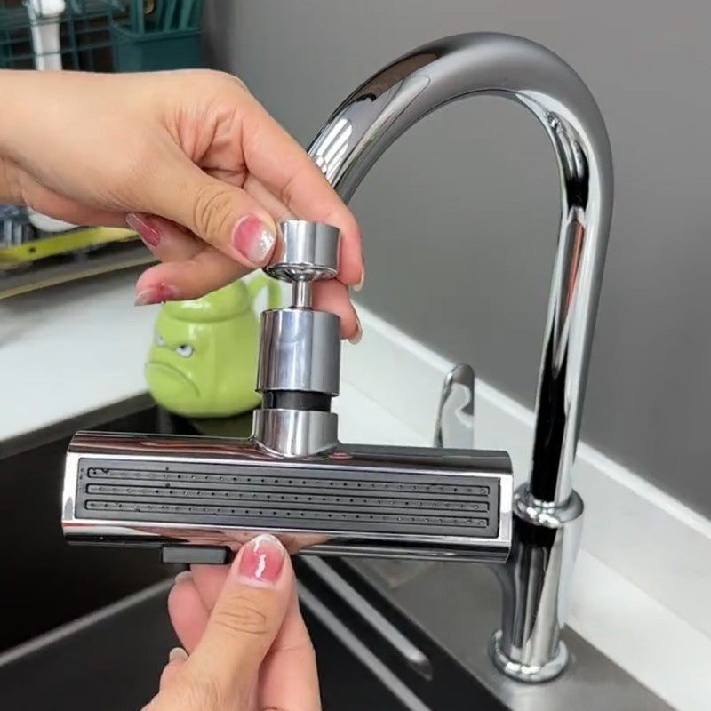 Waterfall Kitchen Faucet Splash-Proof Rotating Bubbler Multifunctional Nozzle Set