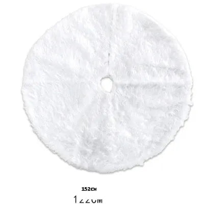Christmas Tree Skirt Faux Fur Plush Decoration