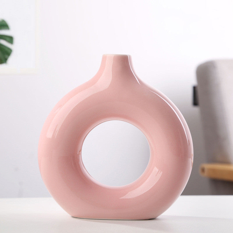 Frosted Ceramic Vase – Modern Minimalist Porcelain Flower Vase | Home Decor