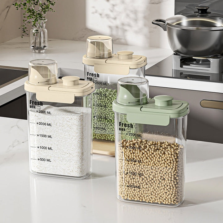 Airtight Food Storage Containers - Clear Pantry Canisters with Lid, BPA Free