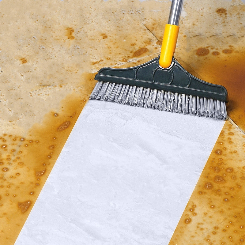 Floor Gap Cleaning Bristles Brush V-broom Rubber Wiper Water Drying Dust Pet Hair Household Scraper
