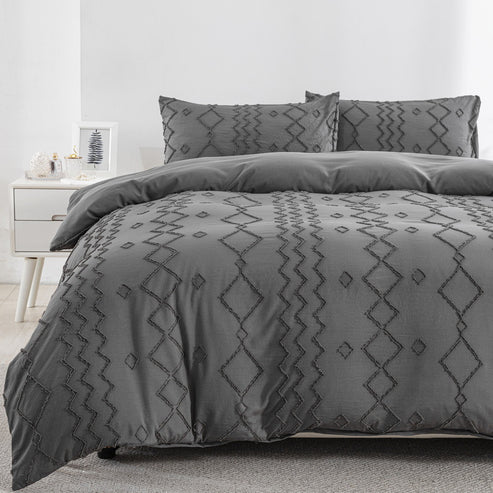 Splendas Floral Duvet Cover Set Diamond Wave Luxury Bedding | Brushed Soft Fabric