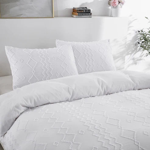 Splendas Floral Duvet Cover Set Diamond Wave Luxury Bedding | Brushed Soft Fabric