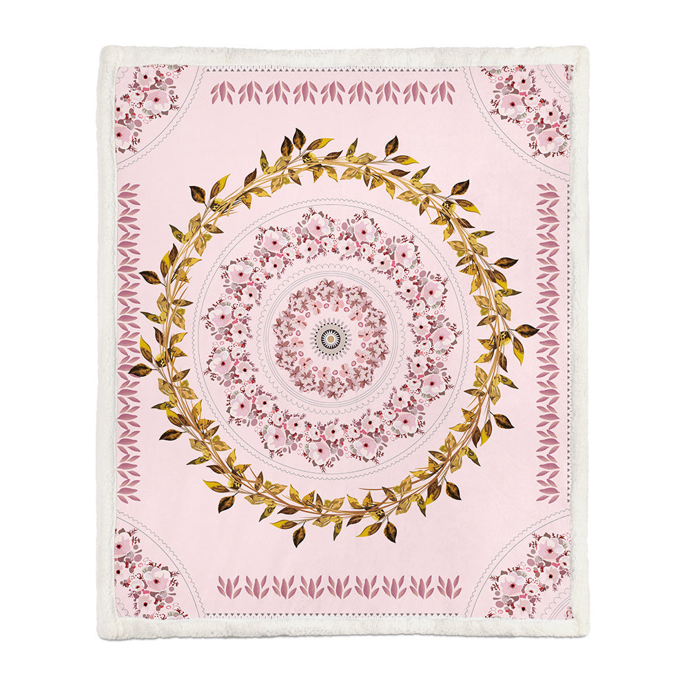 Floral Throw Blanket Soft Botanical Print Lightweight for Sofa and Bed