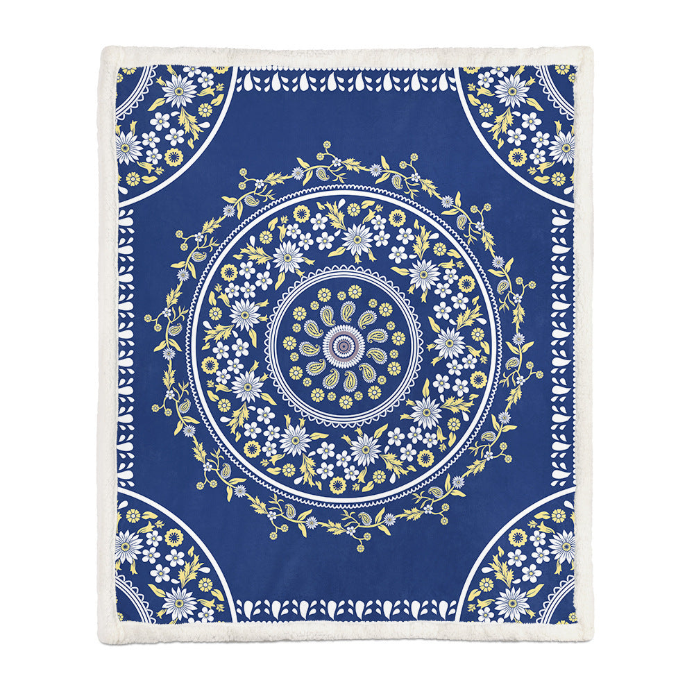 Floral Throw Blanket Soft Botanical Print Lightweight for Sofa and Bed