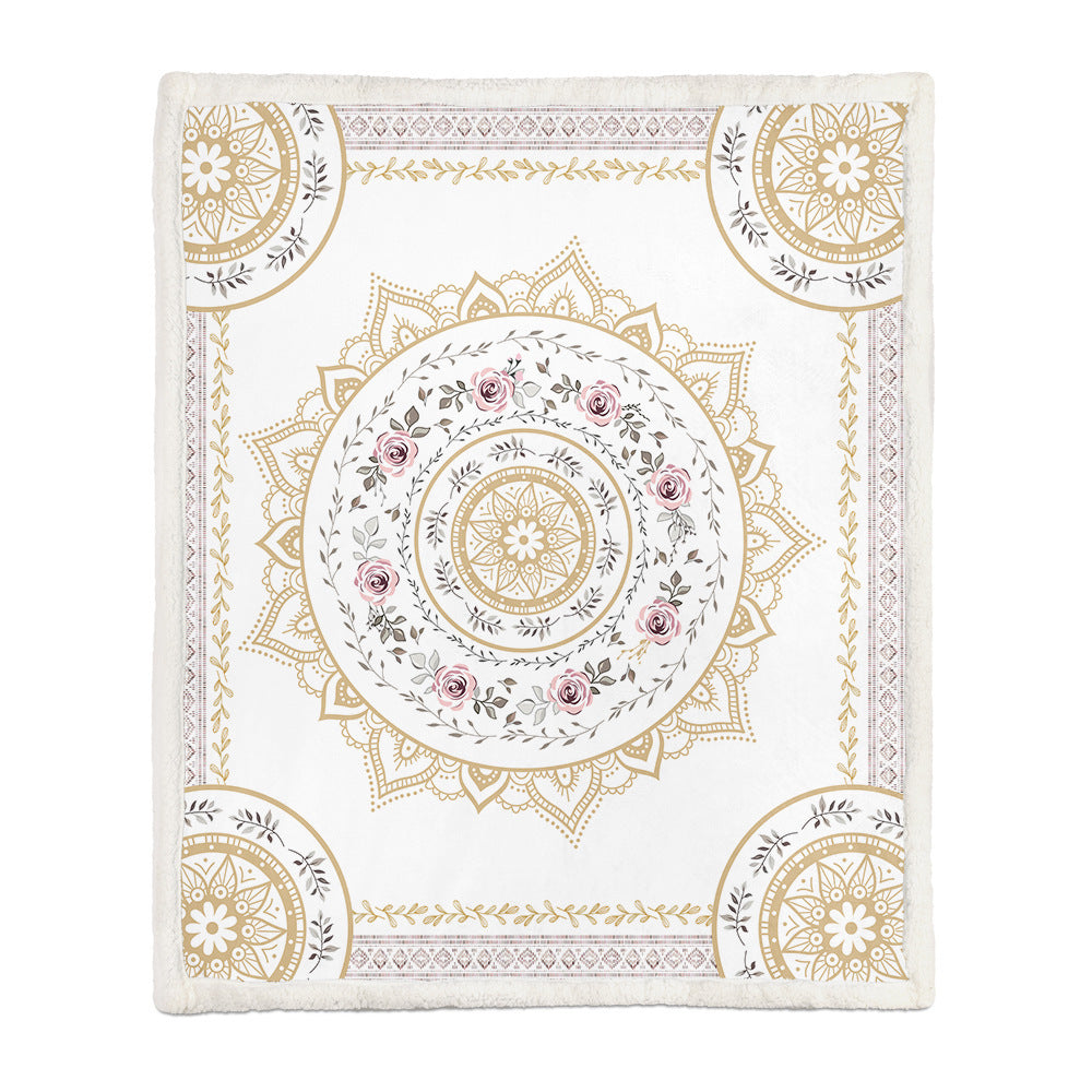 Floral Throw Blanket Soft Botanical Print Lightweight for Sofa and Bed