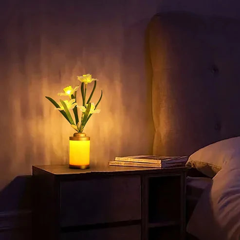 Flower Vase USB Lamp Minimalist Creative LED Night Light for Home Decor