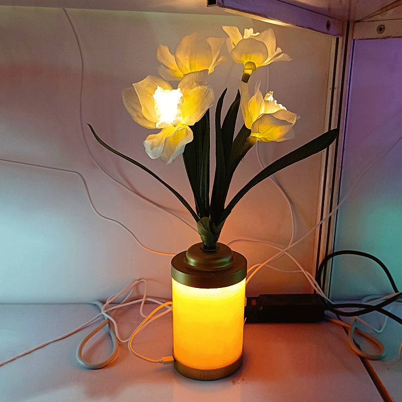 Flower Vase USB Lamp Minimalist Creative LED Night Light for Home Decor