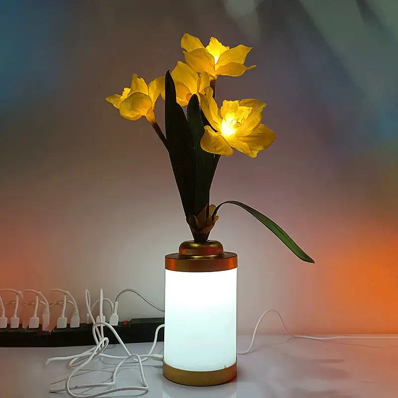 Flower Vase USB Lamp Minimalist Creative LED Night Light for Home Decor